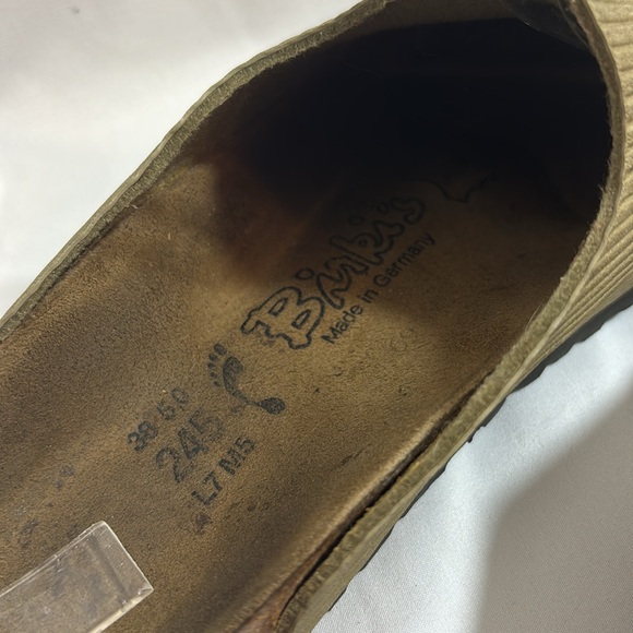 Ribbed tan light brown mule Birkenstock birkis size 38 (7) - Picture 4 of 4